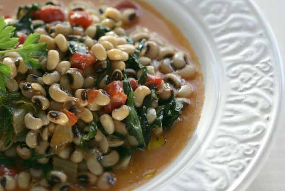 Black-eyed peas with fennel and greens by Diane Kochilas