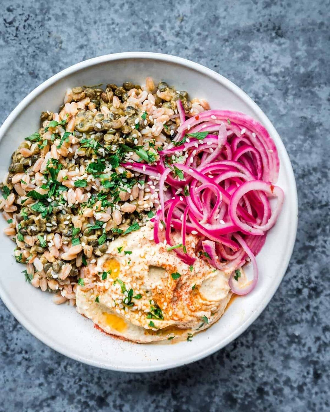 Mediterranean lentil and grain bowls from Rainbow Plant Life