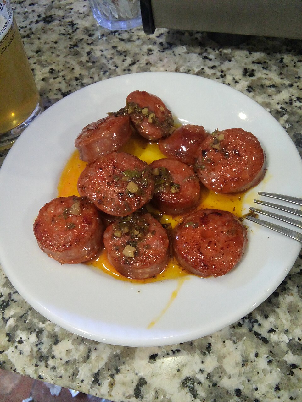 Any month in Oviedo: Chorizo a la sidra