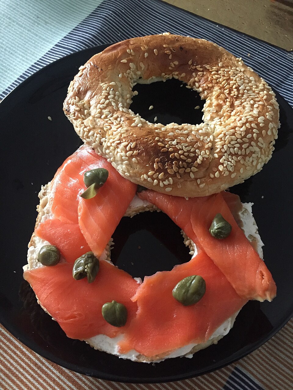 Bagel with lox