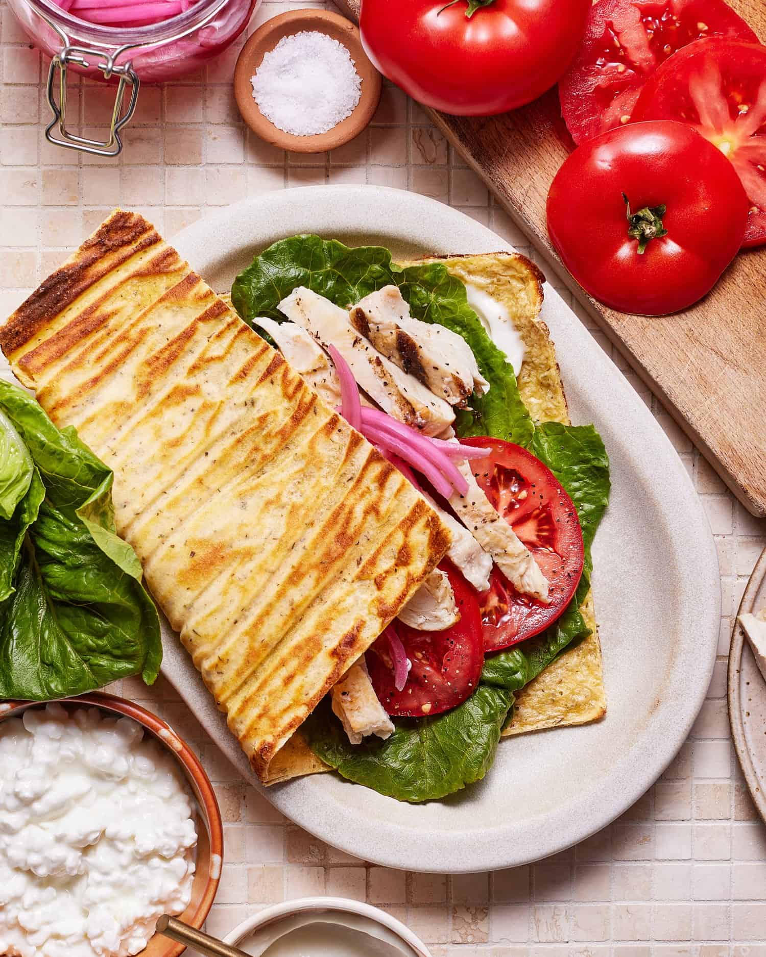 Cottage cheese flatbread