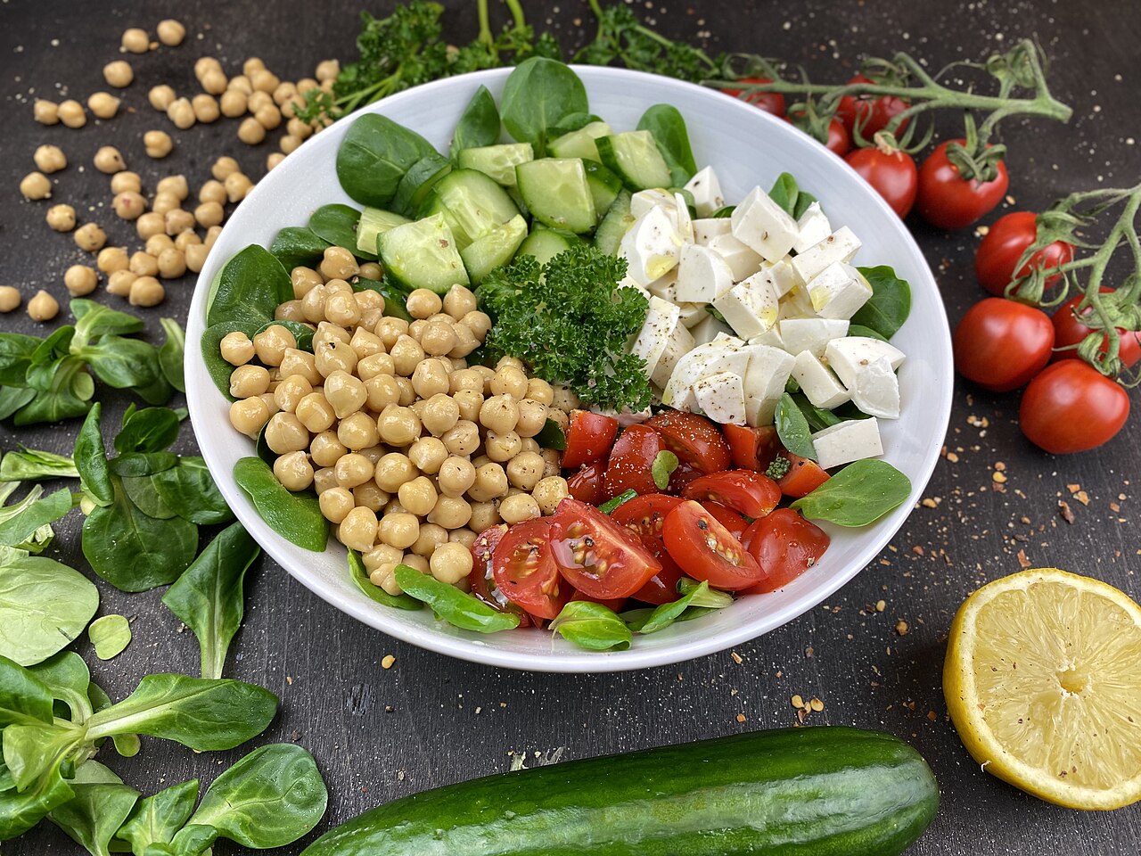 Dense bean salad